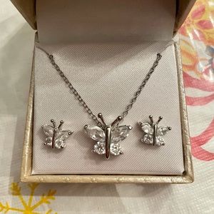 Butterfly Necklace & Earring Set